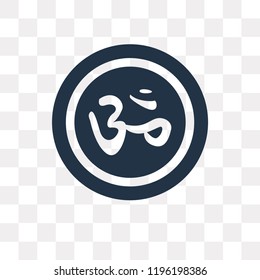 Om vector icon isolated on transparent background, Om transparency concept can be used web and mobile