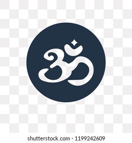 Om vector icon isolated on transparent background, Om transparency concept can be used web and mobile