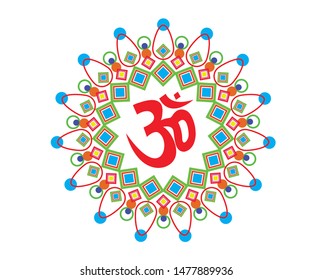 Om vector new design color graphic art.