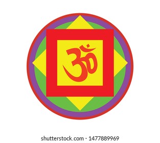 Om vector new design color graphic art.