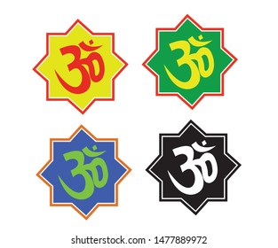 Om vector new design color graphic art.