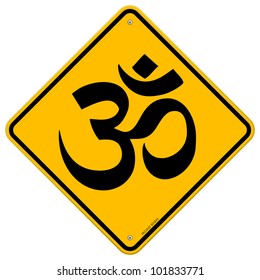 Om Yellow Sign