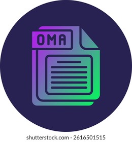 OMA Glyph Circle Gradient Icon
