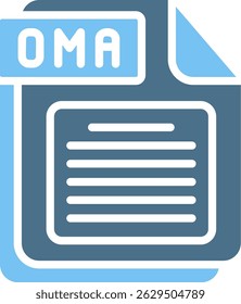 Ícone de Duas Cores do Glifo OMA