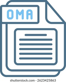 Ícone de Duas Cores da Linha do OMA