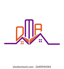 OMA Real State logo design, OMA simple and modern logo. OMA luxurious alphabet design  