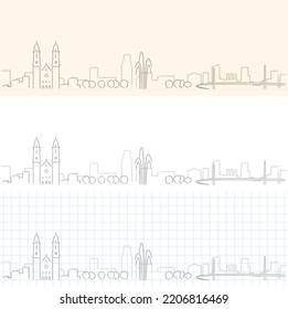 Omaha Hand Drawn Profile Skyline