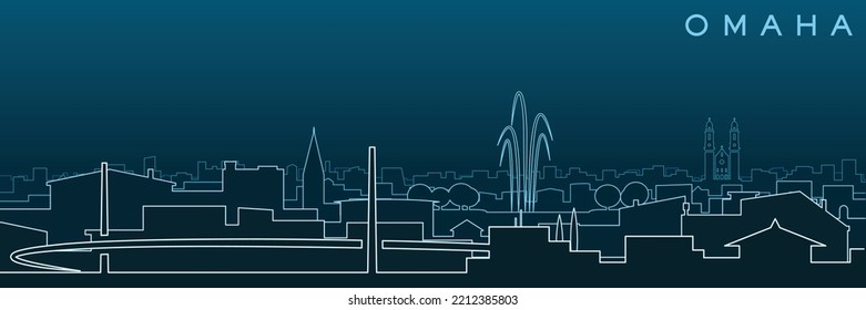 Omaha Multiple Lines Skyline and Landmarks