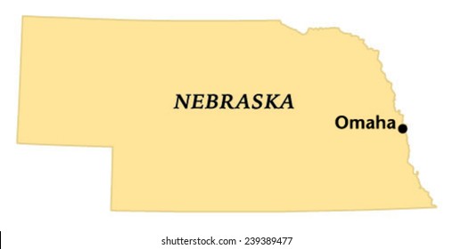 Map Of Omaha Ne Omaha Nebraska Locate Map Stock Vector (Royalty Free) 239389477