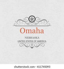 Omaha,Nebraska.Vintage frame.