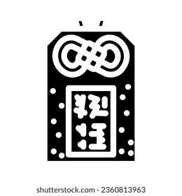 omamori amulet shintoism glyph icon vector. omamori amulet shintoism sign. isolated symbol illustration