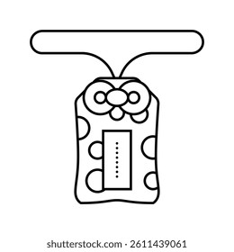 omamori amulet shintoism line icon vector. omamori amulet shintoism sign. isolated contour symbol black illustration