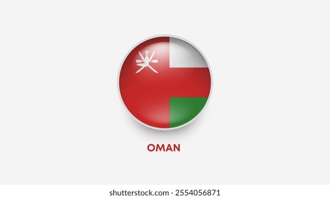 Oman 3d flag vector illustrator