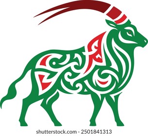 Oman - Arabian Oryx, modern decorative art