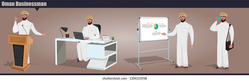 Oman Businessman character Pack 