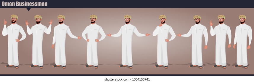 Oman Businessman character Pack 