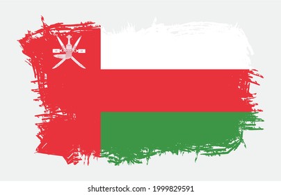 Oman Country Flag Splash Free Vector Illustration