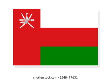 Oman country flag. vector illustration of arabian countries flag.