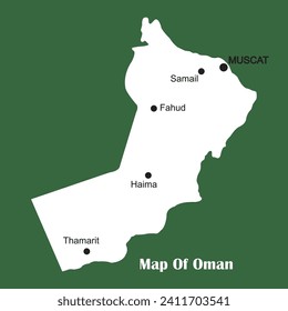 Oman country map vectoe illustration simple design