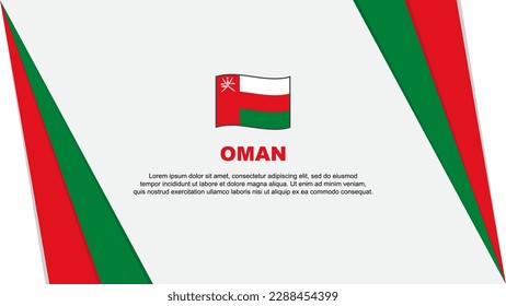 Oman Flag Abstract Background Design Template. Oman Independence Day Banner Cartoon Vector Illustration. Oman Flag