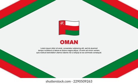 Oman Flag Abstract Background Design Template. Oman Independence Day Banner Cartoon Vector Illustration. Oman Template