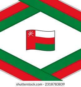Oman Flag Abstract Background Design Template. Oman Independence Day Banner Social Media Post. Oman Template