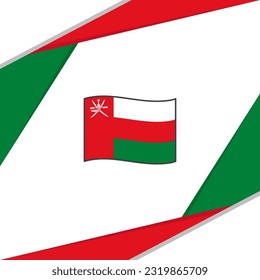 Oman Flag Abstract Background Design Template. Oman Independence Day Banner Social Media Post. Oman