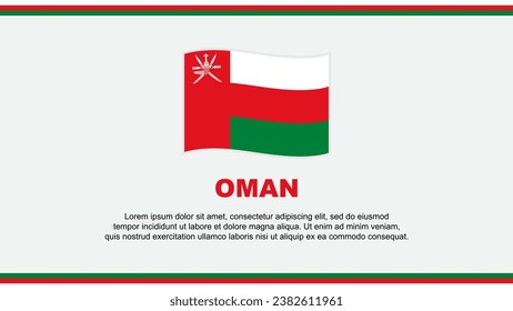 Oman Flag Abstrakte Hintergrunddesign-Vorlage. Oman Independence Day Banner Social Media Vektorgrafik. Oman Design