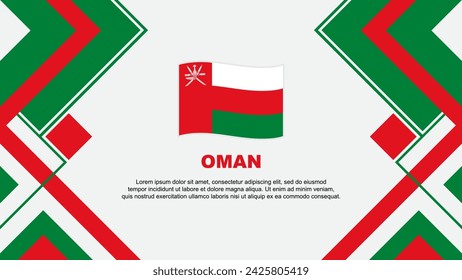 Oman Flag Abstract Background Design Template. Oman Independence Day Banner Wallpaper Vector Illustration. Oman Banner