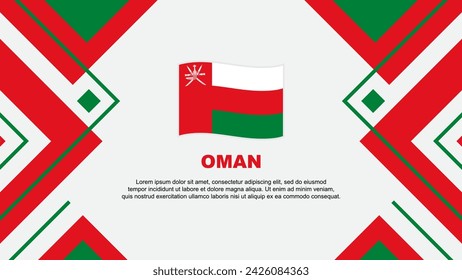 Oman Flag Abstract Background Design Template. Oman Independence Day Banner Wallpaper Vector Illustration. Oman Illustration