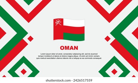 Oman Flag Abstract Background Design Template. Oman Independence Day Banner Wallpaper Vector Illustration. Oman Template