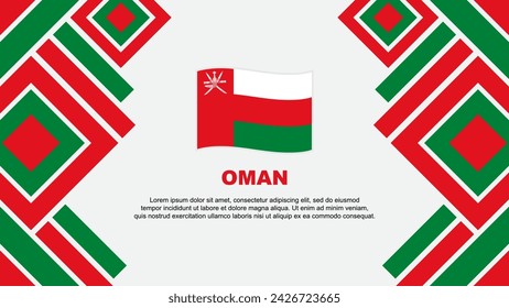 Oman Flag Abstract Background Design Template. Oman Independence Day Banner Wallpaper Vector Illustration. Oman