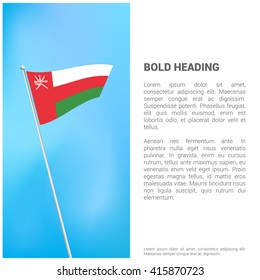 Oman flag Brochure - Vector Flyer Cover Page Design