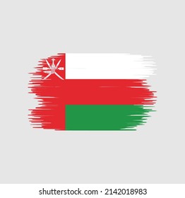 Oman Flag Brush. National Flag