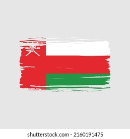 Oman Flag Brush. National Flag