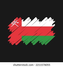 Oman Flag Brush. National Flag