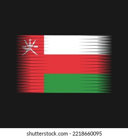 Oman Flag Pinselstriche gestrichen
