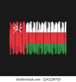 Oman Flag Brush Vector Design
