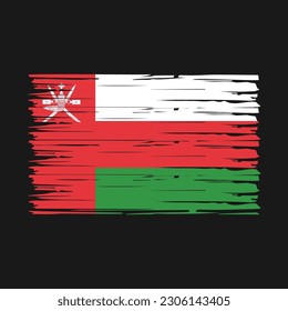 Oman Flag Brush Vector Illustration
