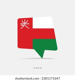 Oman flag bubble chat icon