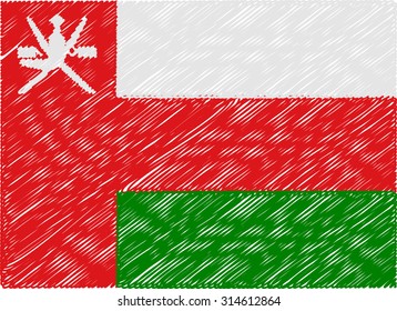 oman flag embroidered zigzag

