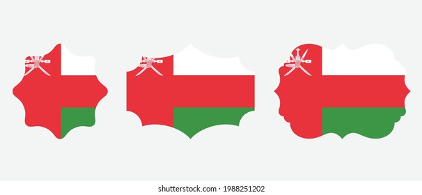 Oman flag. flat icon symbol vector illustration