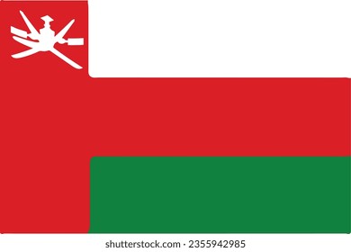 Oman  flag - Oman flag  Flat - Oman flag vector