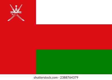 Oman flag in flat vector design