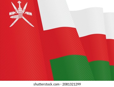 oman flag fluttering gradient texture