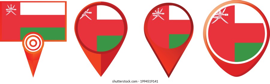 Oman flag icon . web icon set . icons collection. Simple vector illustration.