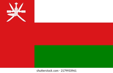 Oman flag. Illustration vector of Oman flag. EPS10
