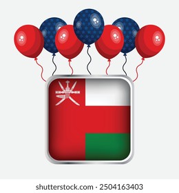 Oman Flag Independence Day Celebration