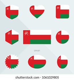Oman flag. National flag of Oman. Oman vector flag button. Oman independence day.