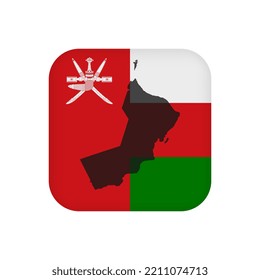 Oman Fahne, offizielle Farben. Vektorgrafik.